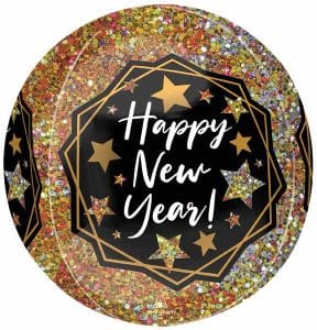 16" Orbz New Year's Round Balloon