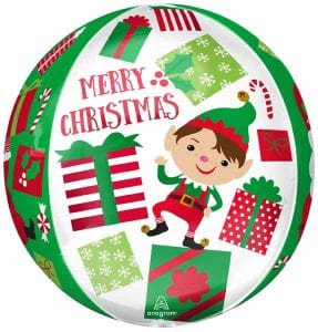 16" Orbz Christmas Round Balloon
