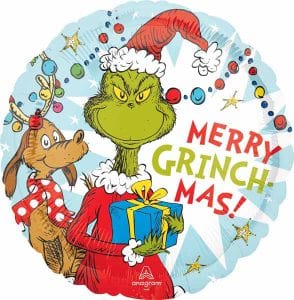 Merry Christmas Grinch Foil Balloon