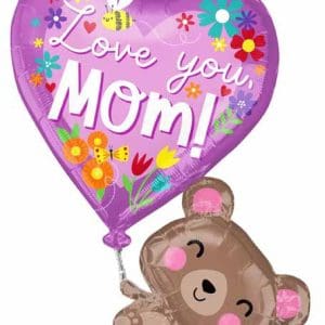 Cute Bear Mother's Day Jumbo Foil Balloon