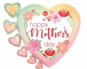 Big Mothers Day Heart Shaped Foil Balloon