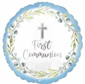 My First Communion Blue Balloon