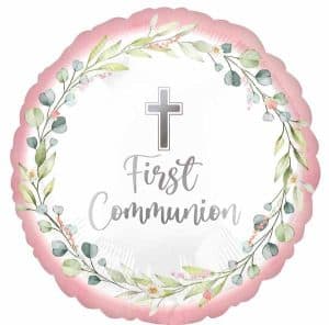My First Communion Pink Balloon