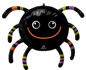 Smiley Spider Shaped Foil Balloon