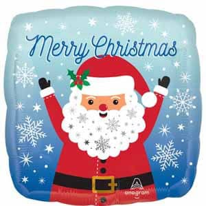 Snowy Santa Xmas Foil Balloon