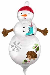 Mini Snowman Foil Balloon