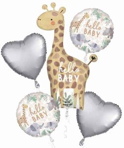 Gender Neutral Welcome Baby Shower Balloon Bouquet