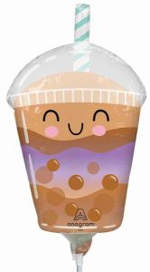 Airfilled Boba Tea Drink Foil Balloon Mini Shape