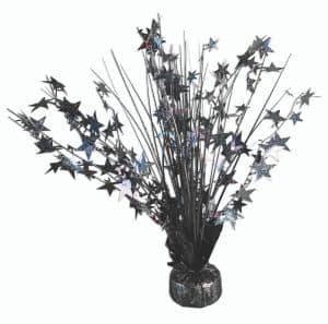 Black Holographic Stars Balloon Weight