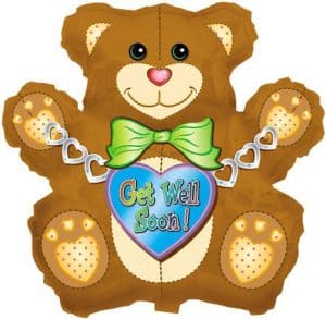 Huge Get Well Teddy Bear Balloon