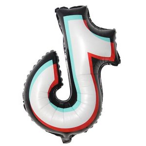 25" Tik Tok Logo Supershape Foil Balloon Party Decor