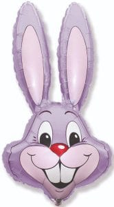 Huge Pastel Lilac Rabbit Head Foil Balloon