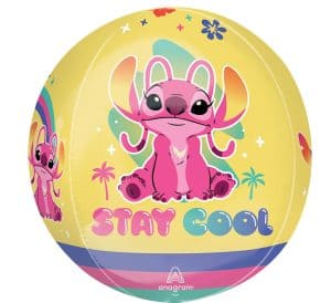 Colorful Lilo & Stitch Stay Cool Orbz Balloon for parties and events.