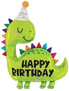 52" Dino Birthday Dinosaur Supershape Foil Balloon