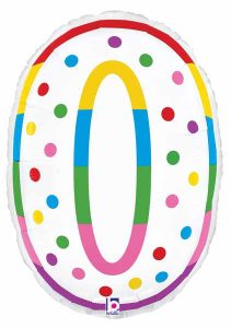 Birthday Candle Zero Supershape Foil Balloon