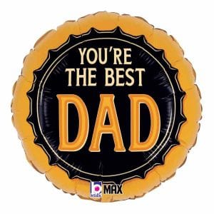 Beer Cap Best Dad Foil Balloon