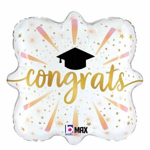 Congrats Grad! Shaped Foil Balloon 18 Inch