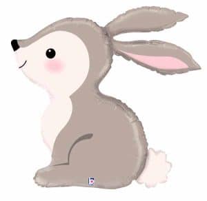 Adorable Woodland Bunny Foil Shape Balloon