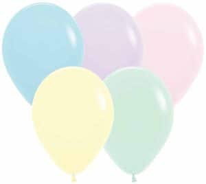 5" Latex Balloon Pastel Matte Assorted Colors