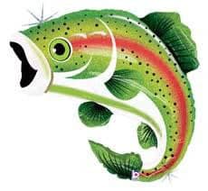 Rainbow Trout Fish Balloon for Fathers Day