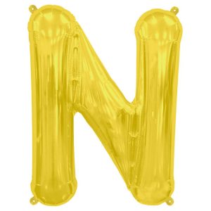 Big Gold Letter N foil Balloon