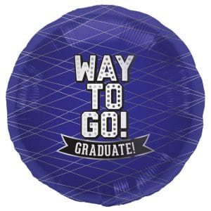 Way To Go! Grad Balloons Purple School Colors