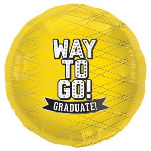 Way To Go! Grad Balloons Yellow School Colors