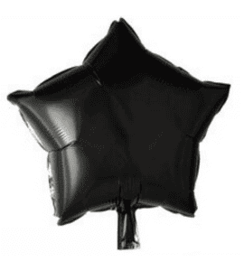 19" Black Star Shape Foil Mylar Balloon Party Decor