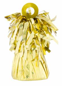 Yellow foil balloon weight
