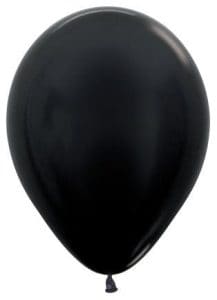 Sempertex 11" Metallic Black Latex Balloon