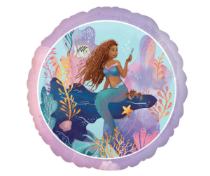 Live Action Little Mermaid Round Foil Balloon