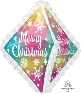 27 inches Jumbo Merry Christmas Ruffle Foil balloon