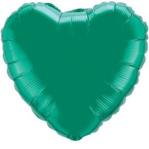 4" Mini Heart Shaped Emerald Green Foil Balloon