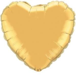 4" Mini Heart Shaped Gold Foil Balloon