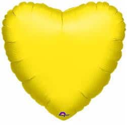 4" Yellow Mini Heart Shaped Foil Balloon