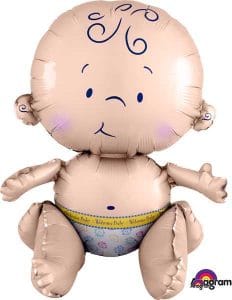 Sitting Baby on a Shelf Air Filled Balloon