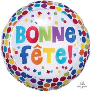 Bonne fete happy birthday French balloon