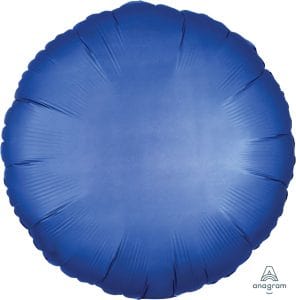 Azure Blue Round Satin Balloon