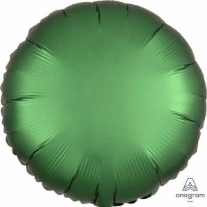 18" Round Satin Luxe Emerald Green Foil Balloon
