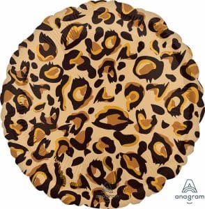 18" Round Leopard Print Foil Balloon