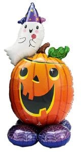 Happy Pumpkin Ghost Jumbo Balloon Decoration Airloonz
