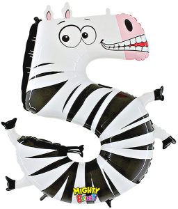 Number 5 Gecko Supershape Number Birthday Balloon