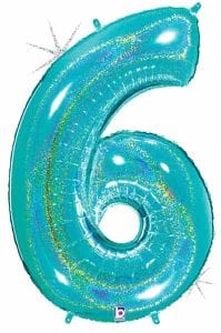 Jumbo Blue Number 6 Balloon