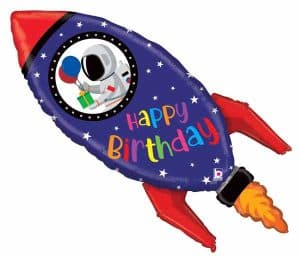 Huge Happy Birthday Rocket Space Ship Balloon