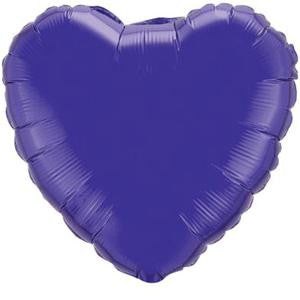 4" Mini Heart Shaped Quartz Purple Foil Balloon