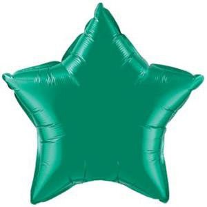 4" Mini Star Shaped Solid Color Emerald Green Foil Balloon