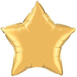 4" Mini Star Shaped Solid Color Metallic Gold Foil Balloon