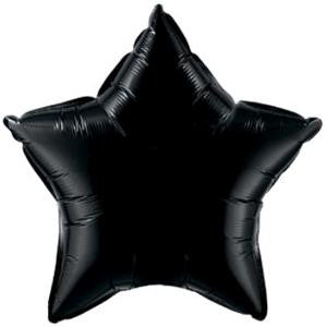 4" Mini Star Shaped Solid Color Black Foil Balloon