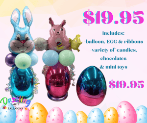 jumbo blue pink ombre egg with chocolates candies