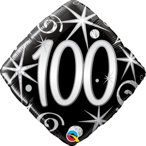 100 Elegant Sparkles & Swirls Foil Balloon